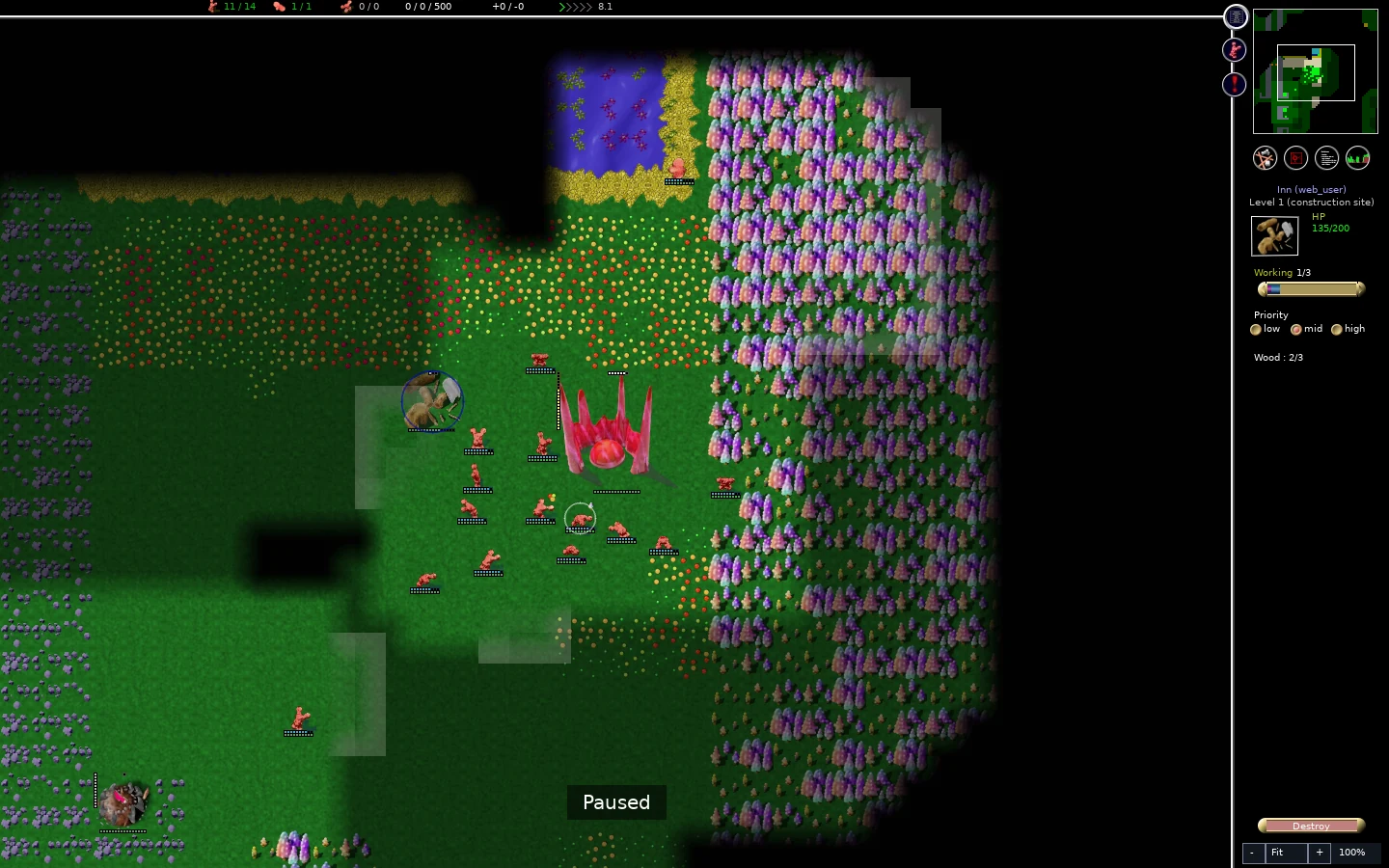 Red inn foundation selected beside wheat and swarm.